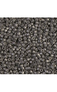 Miyuki Delica Perlen 11/0 - Galvanized semi-frosted graphite DB-1186